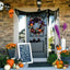Halloween Wreath with Hat Legs Pumpkin Door Hanging Garland Front Door for Halloween Decorations