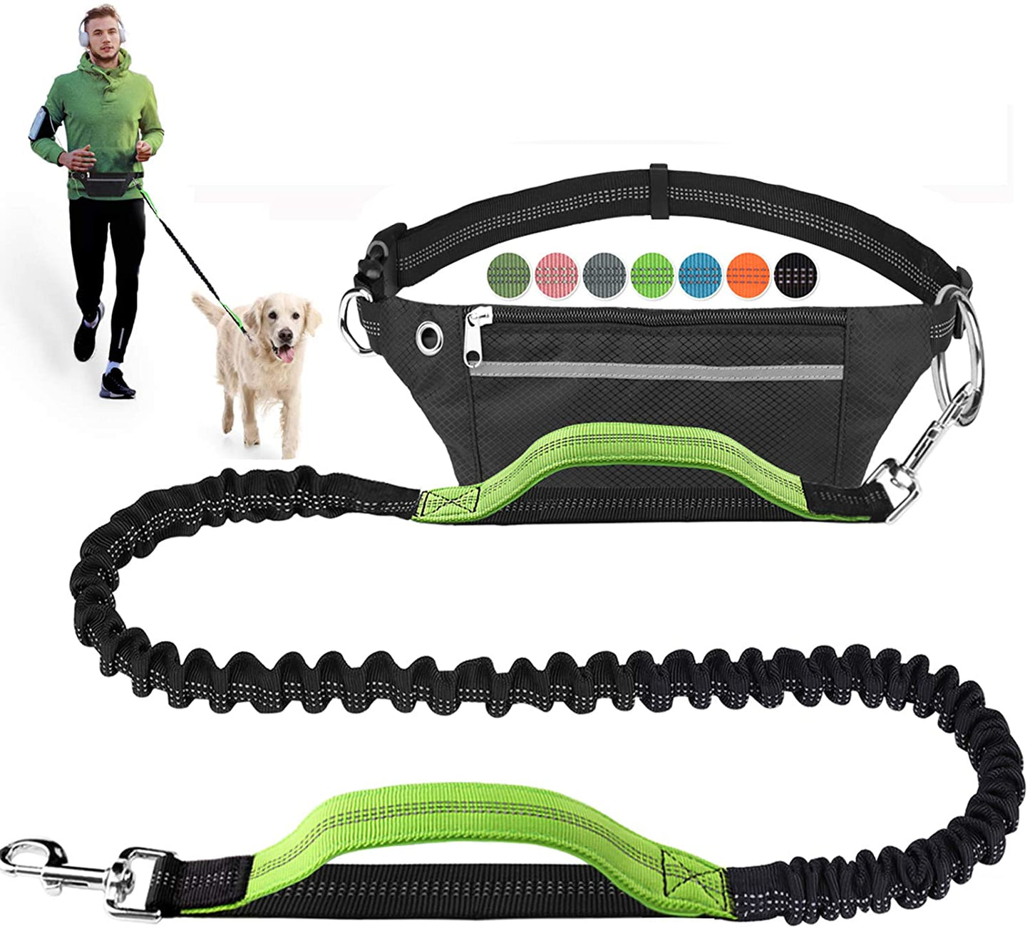 Hands Free Dog Leash for Running Walking Jogging Training Hiking