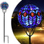 Solar Lights Outdoor Garden Decor - Mosaic Decorative Stakes Solar Powered Gazing Ball Light Landscape Solar Globe Lights for Yard Path Decoration