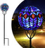 Solar Lights Outdoor Garden Decor - Mosaic Decorative Stakes Solar Powered Gazing Ball Light Landscape Solar Globe Lights for Yard Path Decoration