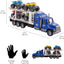 Semi Truck Trailer 15" Includes 4 Atvs Friction Carrier Hauler Kids Push and Go Big Rig Auto Transporter Vehicle Semi-Truck Car Pretend Play for Children Boys Girls Toddlers