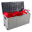 Deck Box with Wheels Large Storage Deck Box for Pool Accessories, Patio Storage Furniture for Outdoor Garden, Waterproof, 75 Gallon, Gray