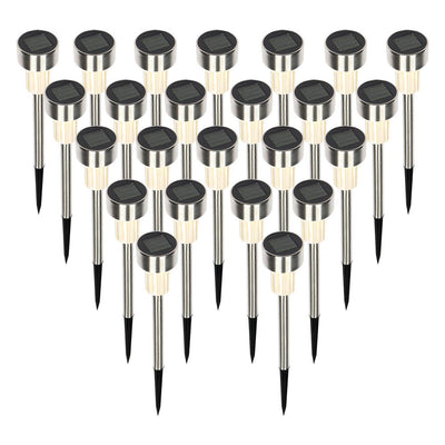24 Pack Stainless Steel LED Solar Light