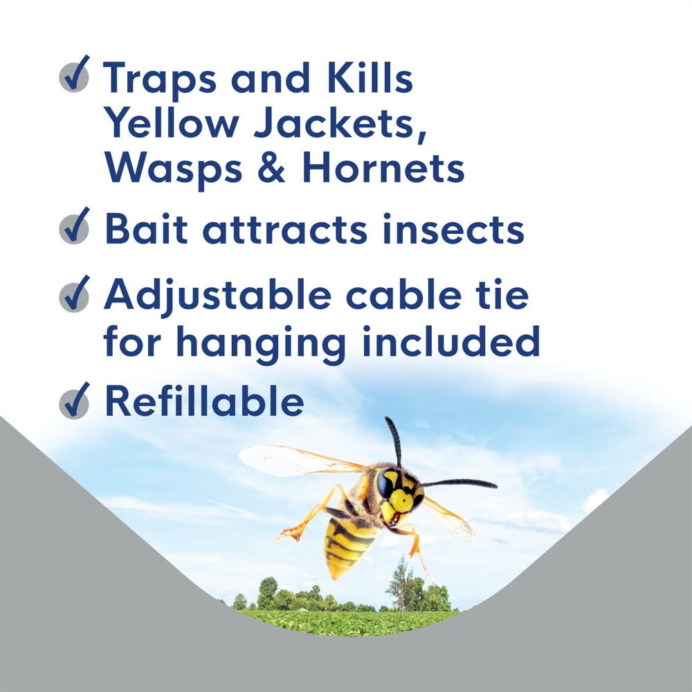 Trap N Kill Yellow Jacket Hornet and Wasp Trap with Bait