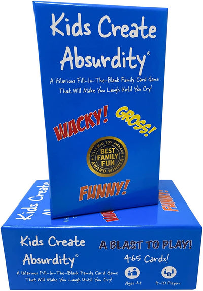 Kids Create Absurdity: Hilarious Card Game for Kids Family Game Night- A Funny Fill in The Blank Card Game-Travel Road Trip Summer Camping Boys Girls