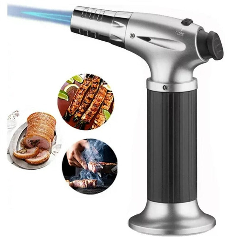 Culinary Butane Torch Blow Torch Lighter,Refillable Cooking Kitchen Torch with Safety Lock Adjustable Flame  (Butane Gas Not Included)