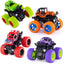 4 Pack Monster Truck Toys for Boys and Girls, Inertia Car Educational Toy Cars, Friction Powered Push and Go Toy Cars, Christmas Gift Birthday Party Supplies for Toddlers Kids (4 Color)