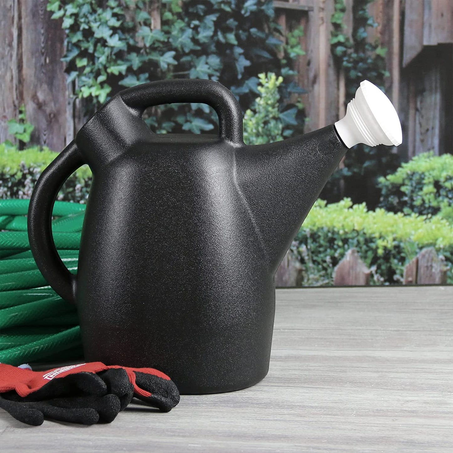  2-Gallon Tru-Stream Outdoor and Indoor 100% Recycled Plastic Watering Can, Removable Nozzle