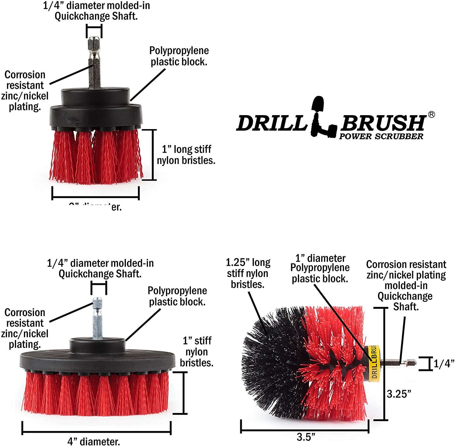 Drill Brush Power Scrubber 