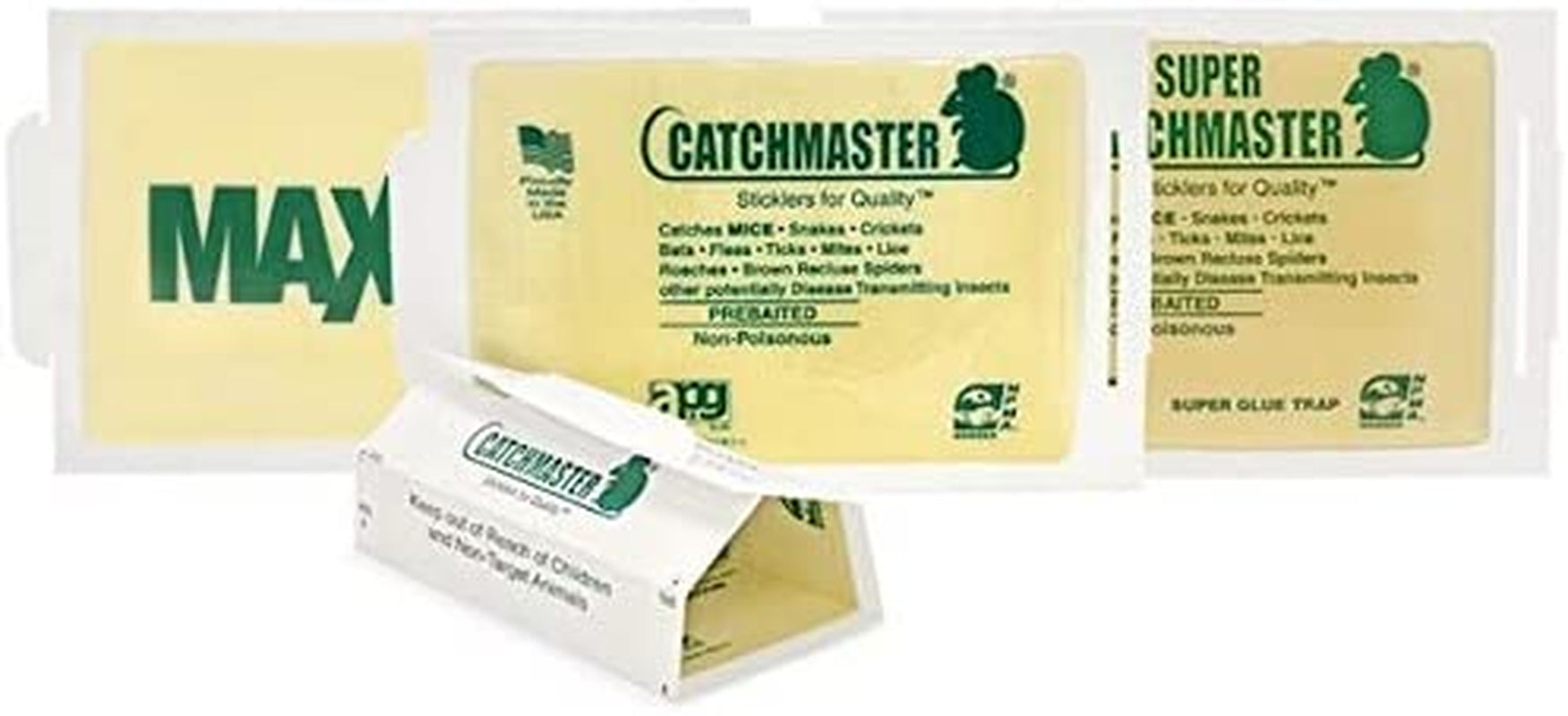 Catchmaster 72 Pack MAXCATCH Rat & Mouse Indoor Outdoor Glue Pest Trap