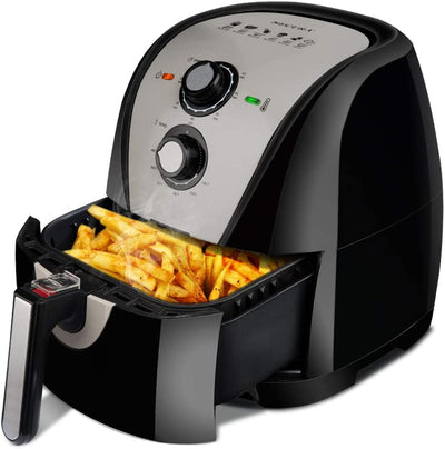 Secura Air Fryer XL 5.3 Quart 1700-Watt Electric Hot Air Fryers Oven Oil Free Nonstick Cooker W/Additional Accessories, Recipes, BBQ Rack & Skewers for Frying, Roasting, Grilling, Baking (Gray)