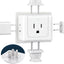 2 Pack SUPERDANNY 5 Way Wall Outlet Extender Wall Outlet Splitter Flat Plug Adapter 3 Prong Electrical Plug White
