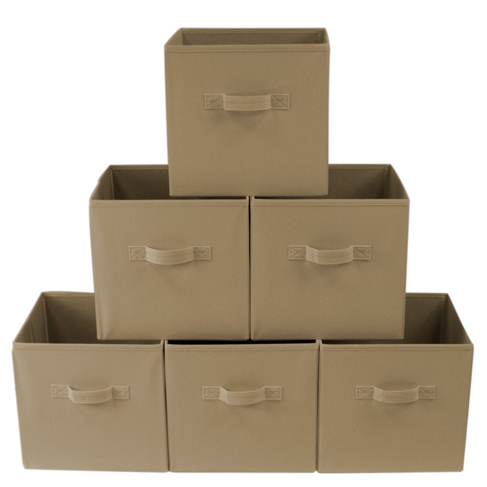 6 Pack Collapsible Cube Fabric Storage Bins (10.5"X10.5")