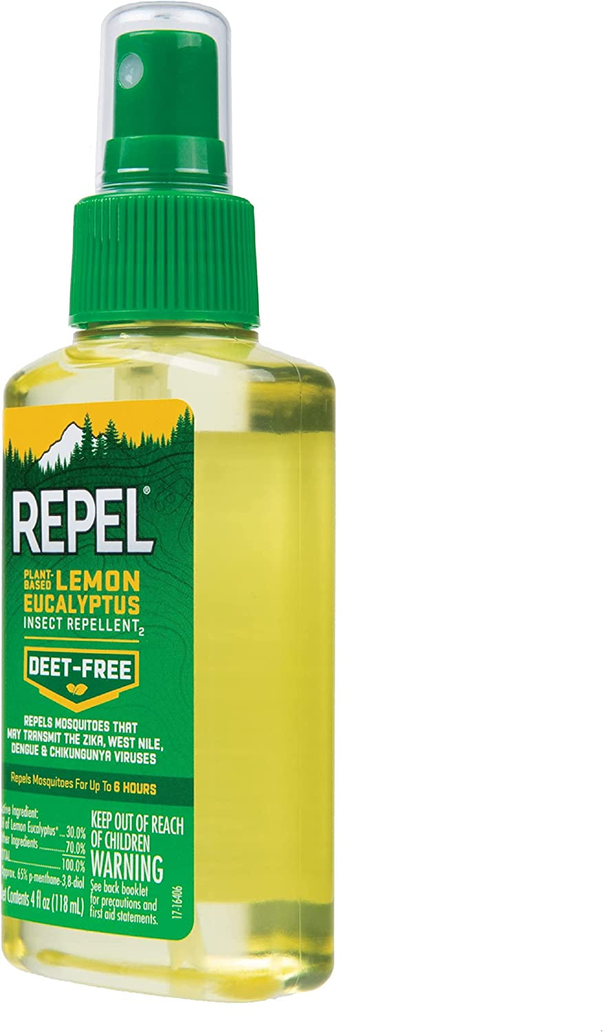 Repel Lemon Eucalyptus Natural Mosquito Repellent, 4-Ounce Pump Spray, 1 count