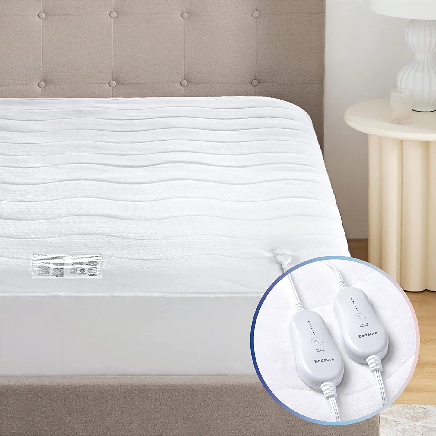 Bedsure Heated Mattress Pad Queen Size - Electric Mattress Pad Bed Warmer with Dual Control and 4 Heat Settings, Coral Fleece Bed Warmer With10 Hr Timer & Auto Shut off (Queen, 60"X80")