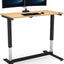 Height Adjustable Computer Desk Electric, 48 X 24 Inches, Black Frame Teak Tabletop