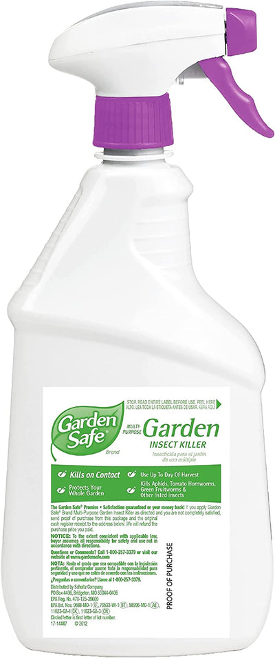 Garden Safe Multi-Purpose Garden Insect Killer, Made With Botanical Insecticides, Kills Aphids, Tomato Hornworms and Other Listed Insects On Contact, (RTU Spray) 24 fl Ounce