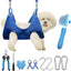 Pet Grooming Hammock Harness for Dogs & Cats,12 in 1 Breathable Dog Grooming Hammock for Bathing Washing Grooming and Clipping,Grooming Harness Bag with Nail Clipper/Nail File