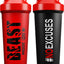 2 PACK Protein Shaker Bottles for Protein Mixes - 24 OZ - Dishwasher Safe Shaker Cups