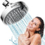 Showerhead High Pressure Chrome Shower Head 5 Settings Fixed Showerheads for Bathroom