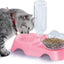  Double Dog Cat Bowls Pets Water and Food Bowl Set