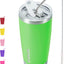 20 oz Insulated Tumblers With Lid And Straw Stainless Steel Coffee Tumbler Cup,Green