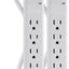 Belkin Power Strip Surge Protector - 6 AC Multiple Outlets, 2 Ft Long Heavy Duty Metal Extension Cord for Home, Office, Travel, Computer Desktop & Phone Charging Brick - 200 Joules, White (2 Pack)