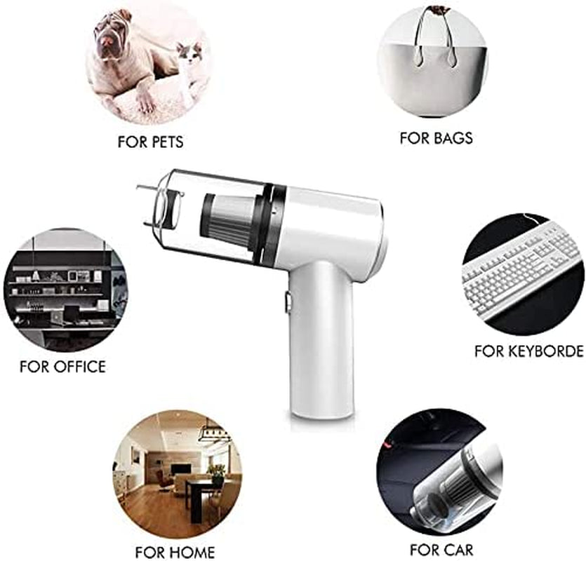 Mini Handheld Vacuum,Powerful Suction,Hand Vacuum Cleaner Portable Rechargeable with 2 Washable Filter, USB Vacuum for Car, Scraps Laptop, Keyboard, Piano