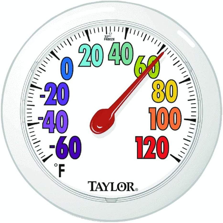  6" Fahrenheit -60 To 120 Outdoor Wall Thermometer with Bracket 
