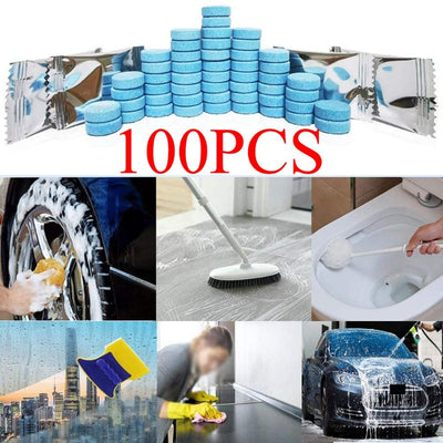 100PCS Car Effervescent Washer Tablets