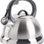 Mr. Coffee Twining 2.1 Quart Pumpkin Shaped Stainless Steel Whistling Tea Kettle, Metallic Red