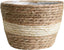 Seagrass Basket Planters, Flower Pots Cover Storage Basket Plant Containers Hand Woven Basket Planter with Plastic Liners Straw Flower Pot for Indoor Outdoor Plant Flower Pots