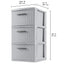 3 Drawer Weave Tower Plastic, Cement