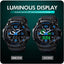 Men Digital Sports Watch, Dual Time Display LED Military Wrist Watch, Shockproof Large Dial Men Wristwatches Outdoor Waterproof Alarm Watches
