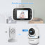  Baby Monitor with Remote Pan-Tilt-Zoom Camera,3.2 Inch Video Baby Monitor HB65 with Camera and Audio, Night Vision, 2-Way Talk,Temperature Sensor