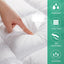 Extra Thick Waterproof Mattress Pad Twin Size Mattress Protector Bed Cover 8-21" Deep Pocket Cooling Quilted Fitted Pillow Top Mattress Topper
