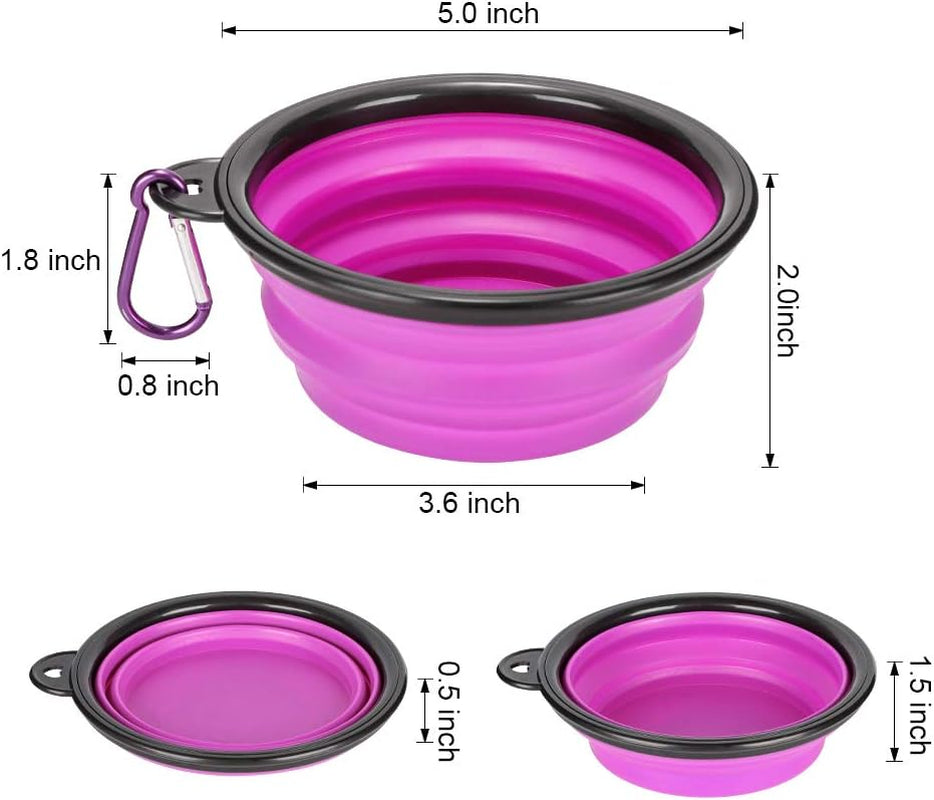 2 Pack Large Size Collapsible Dog Bowl