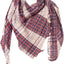 Womens Warm Scarf Triangle Shawls Winter Scarves Stripe Plaid Fichu Rough Surface