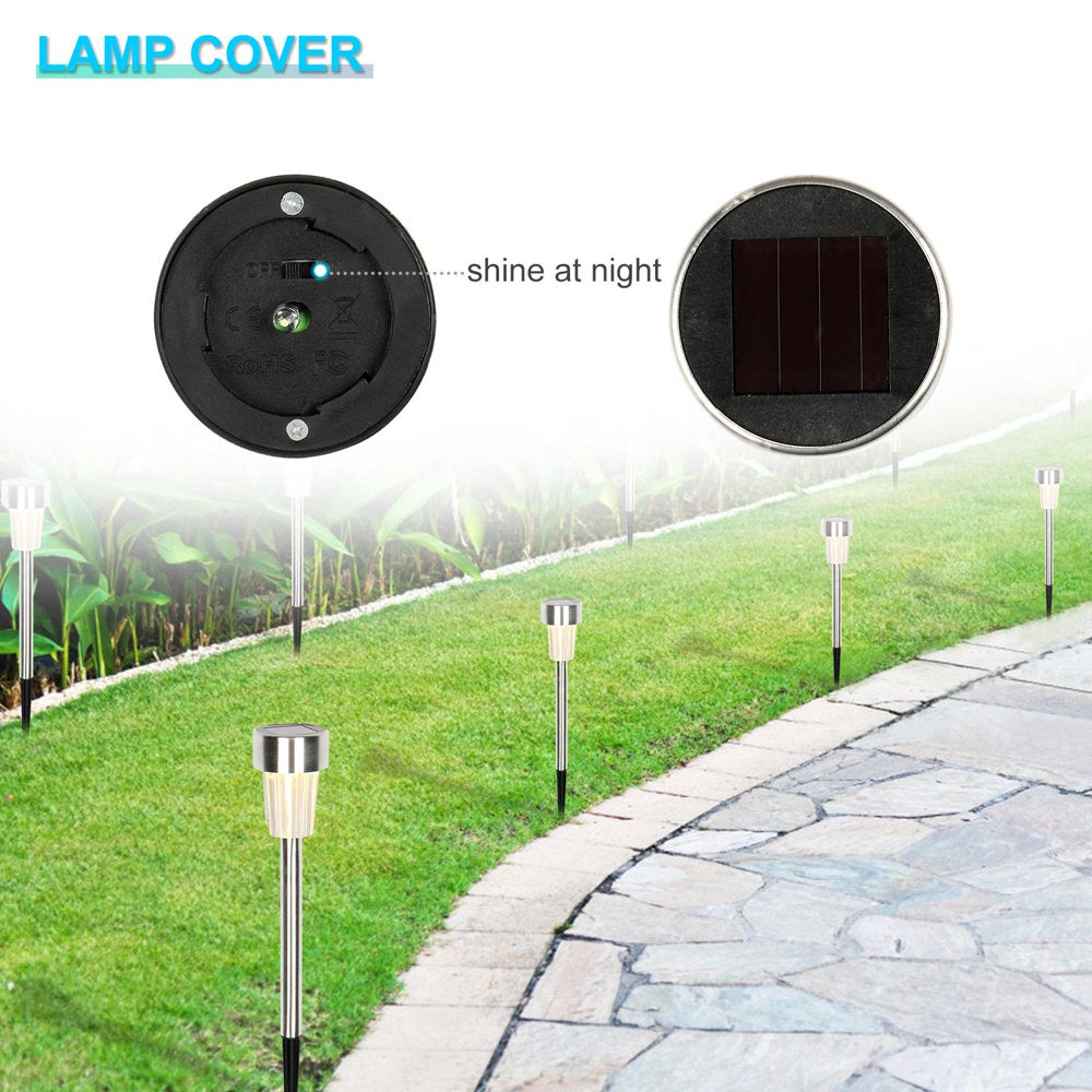 24 Pack Stainless Steel LED Solar Light