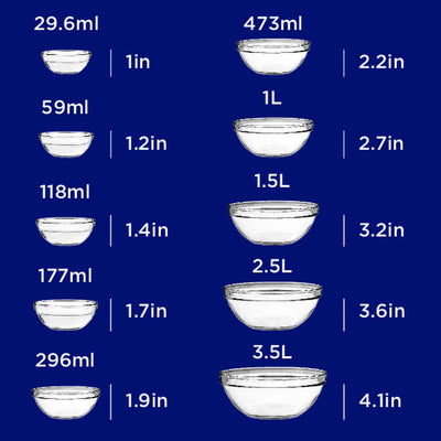 10 - Piece Glass Mixing Bowl Set