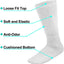Physicians Approved Diabetic Socks Crew Unisex 3, 6 or 12-Pack