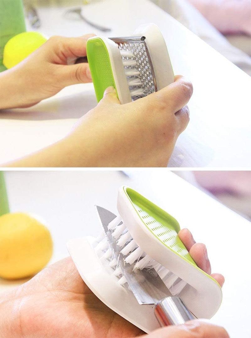 2Pcs Knife Cleaner Brush 