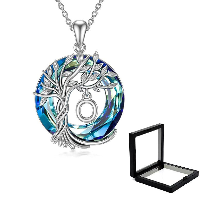 Tree of Life Necklace for Women with Initial Letter