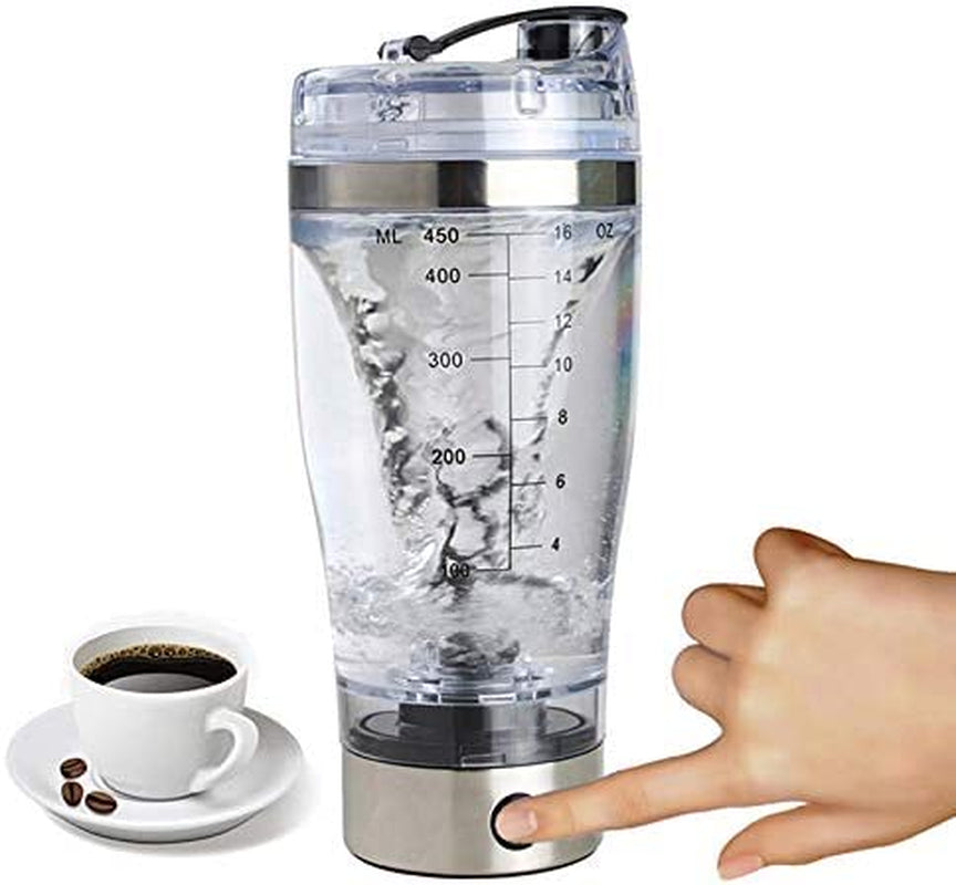 Protein Shaker Mixing Bottle 450ml Portable Automatic Vortex Mixer Cup Leakproof Protein Mix Bottle