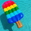 59" X 31.5" Inflatable Float Pool Popsicle Lounger for Kids or Adults 