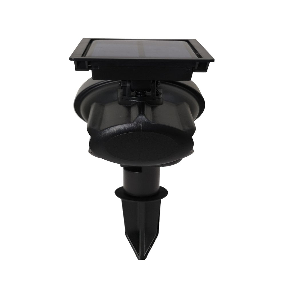(4 Count)  Solar Powered Black LED Landscape Spot Light with Plastic Lens, 20 Lumens