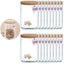20 PCS Reusable Mason Jar Zipper Bags Mason Jar Bag Refrigerator Organizer Stand-Up Airtight Seal Saver Bags Food Storage Sandwich Bags for Kitchen Kids Snack