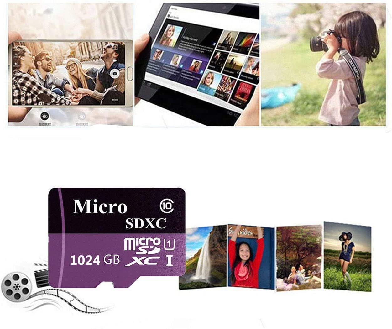 1024GB 1TB MicroSDXC Class 10 Memory Card for Smartphones and Tablets