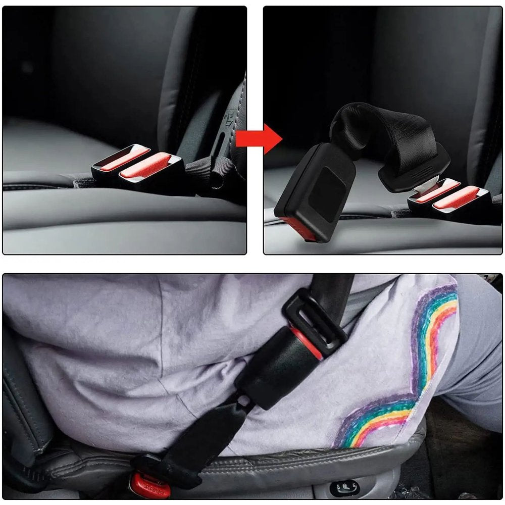  2 Pack 10.2-Inch Seat Belt Extender for Cars Universal Seat Belt Car Buckle Extension Buckle up (7/8" Tongue Width)