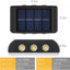  Solar Fence Lights Outdoor Solar Powered Wall Waterproof Lighting for House Deck Step Patio Landscape (2 Pack)